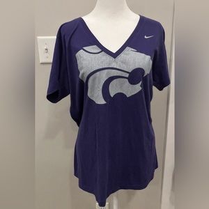 NIKE KANSAS STATE WILDCATS V-NECK TOP